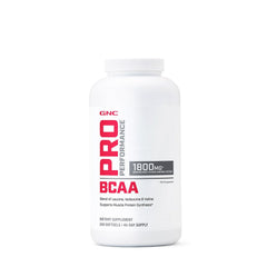 GNC Pro Performance BCAA softgels bottle for convenient training support