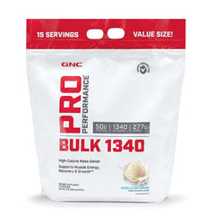 GNC Pro Performance Bulk 1340 bottle for athletes and mass gain
