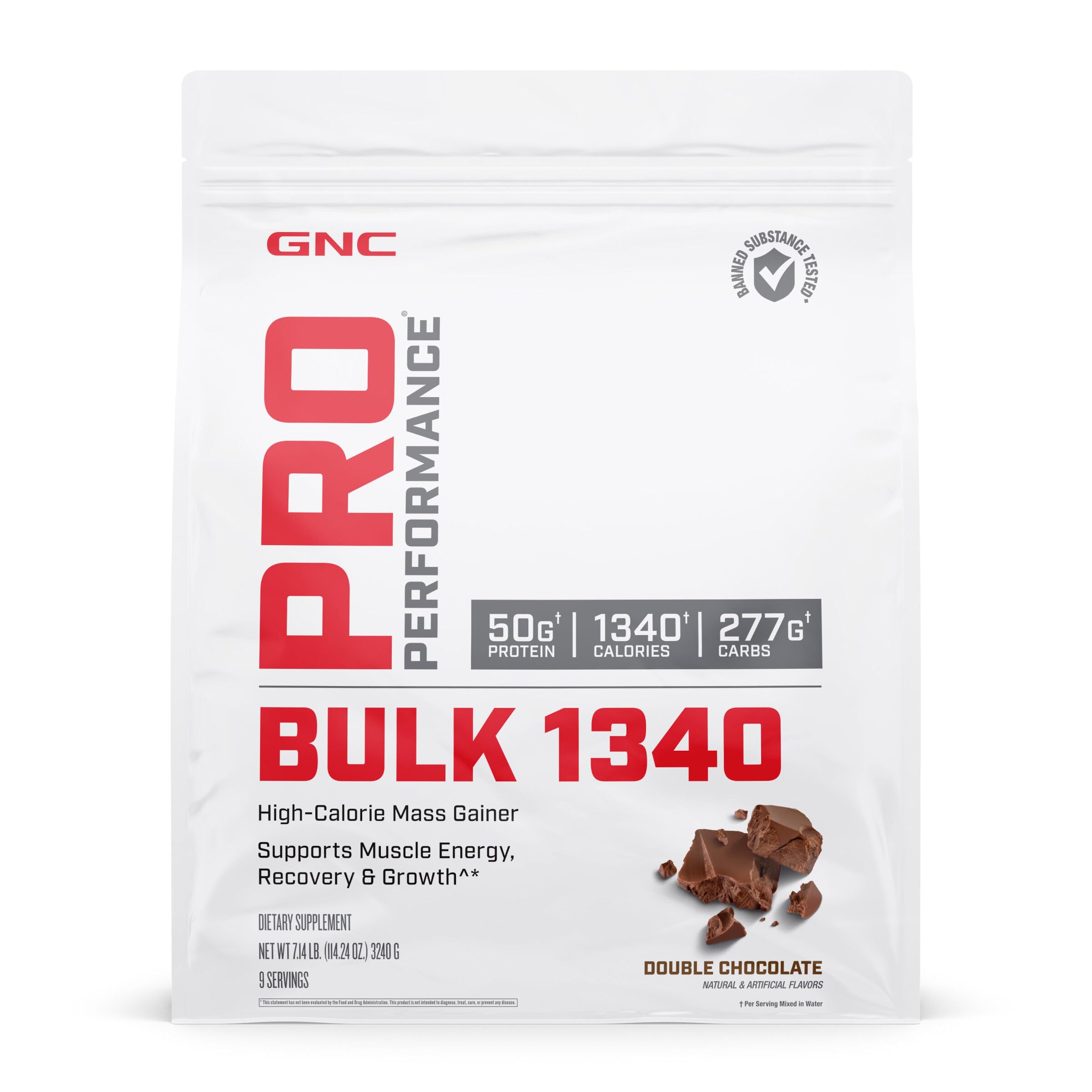 GNC Pro Performance Bulk 1340 scoop serving ready for mixing