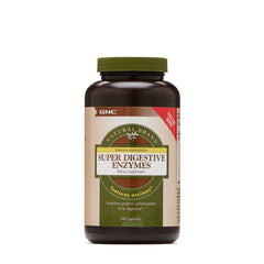 GNC Super Digestive Enzymes bottle front showing packaging for digestive support.