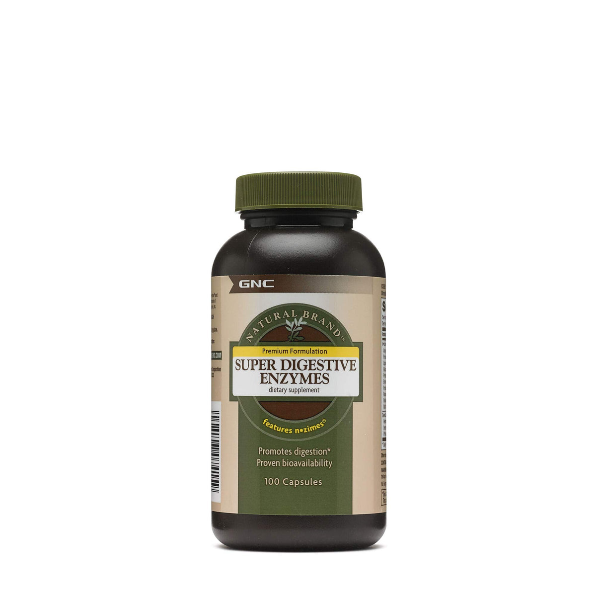 GNC Super Digestive Enzymes bottle supports protein digestion for better nutrient uptake
