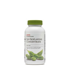 GNC SuperFoods Soy Isoflavone Concentrate bottle supports bone health and easy daily use