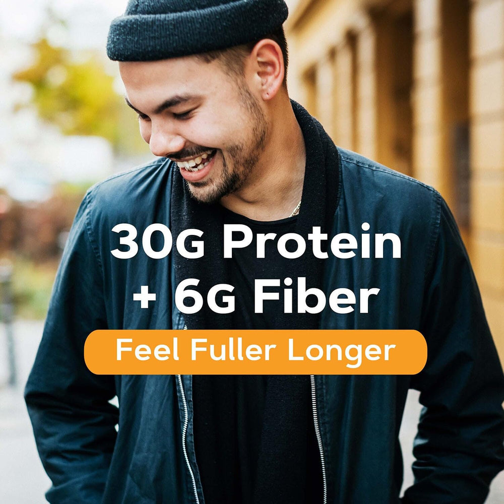 GNC Total Lean Lean Shake Burn nutrition panel highlighted in the image.