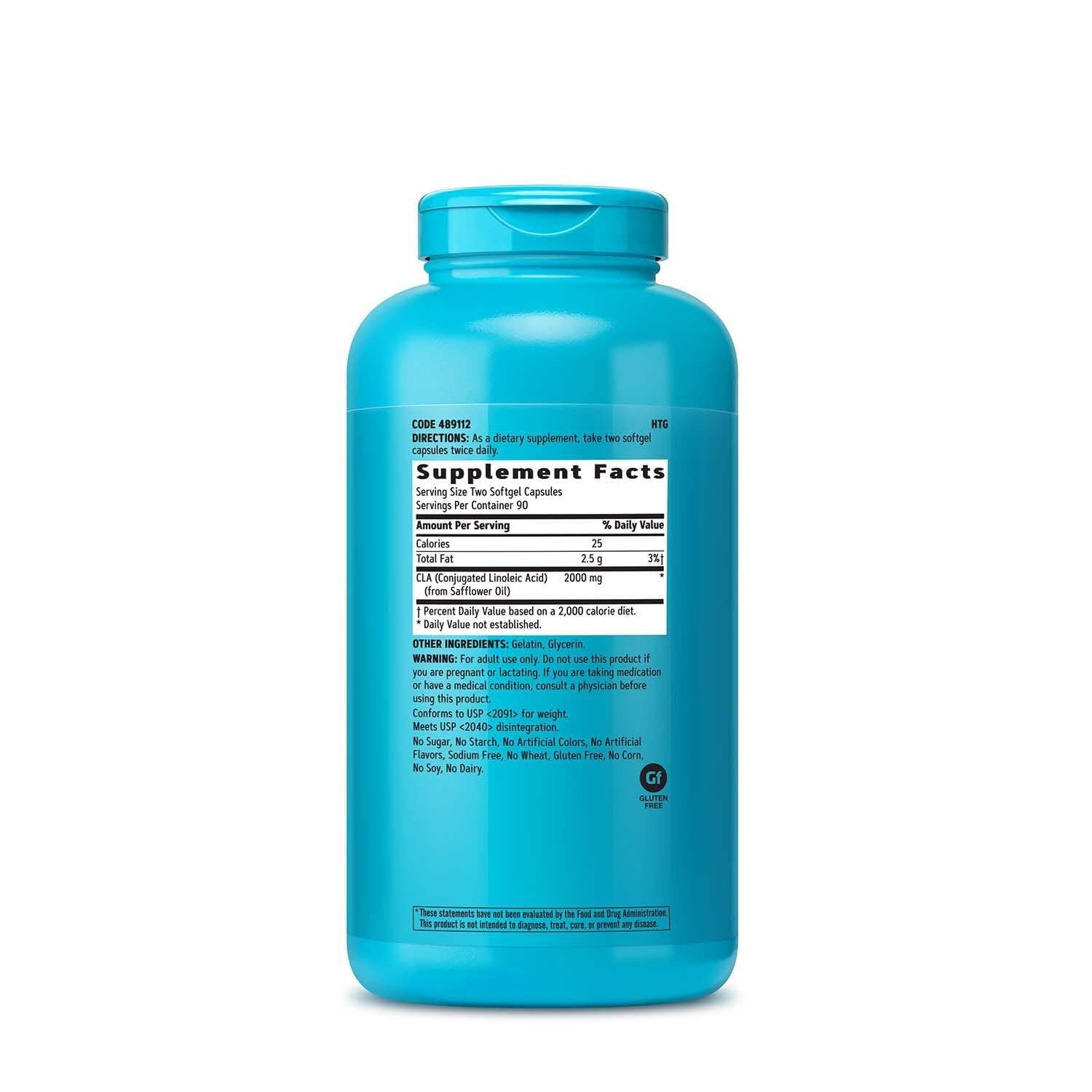 GNC Total Lean CLA softgels closeup highlighting stimulant-free energy support.
