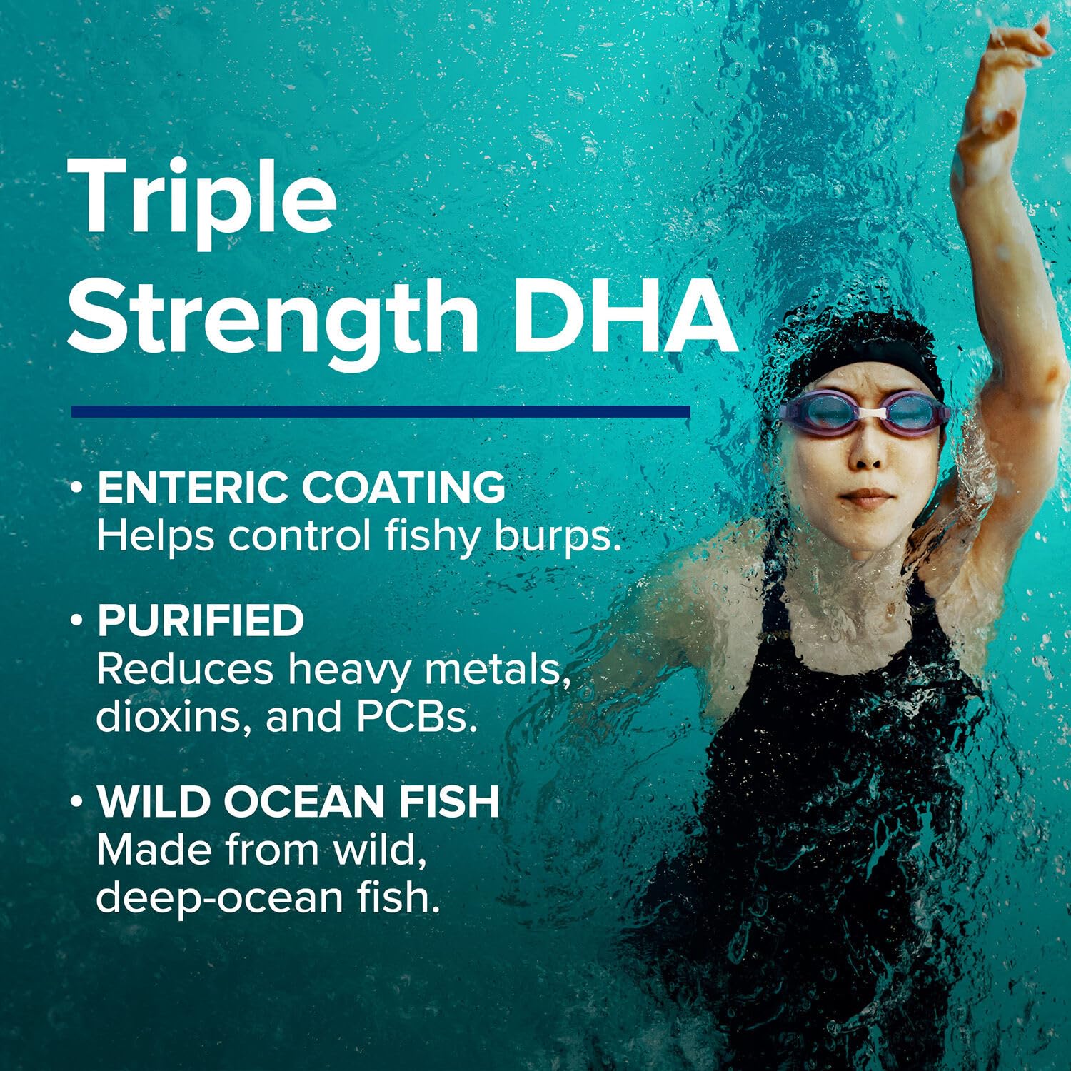 GNC Triple Strength DHA 1000 enteric coating—controls fishy burps during use.