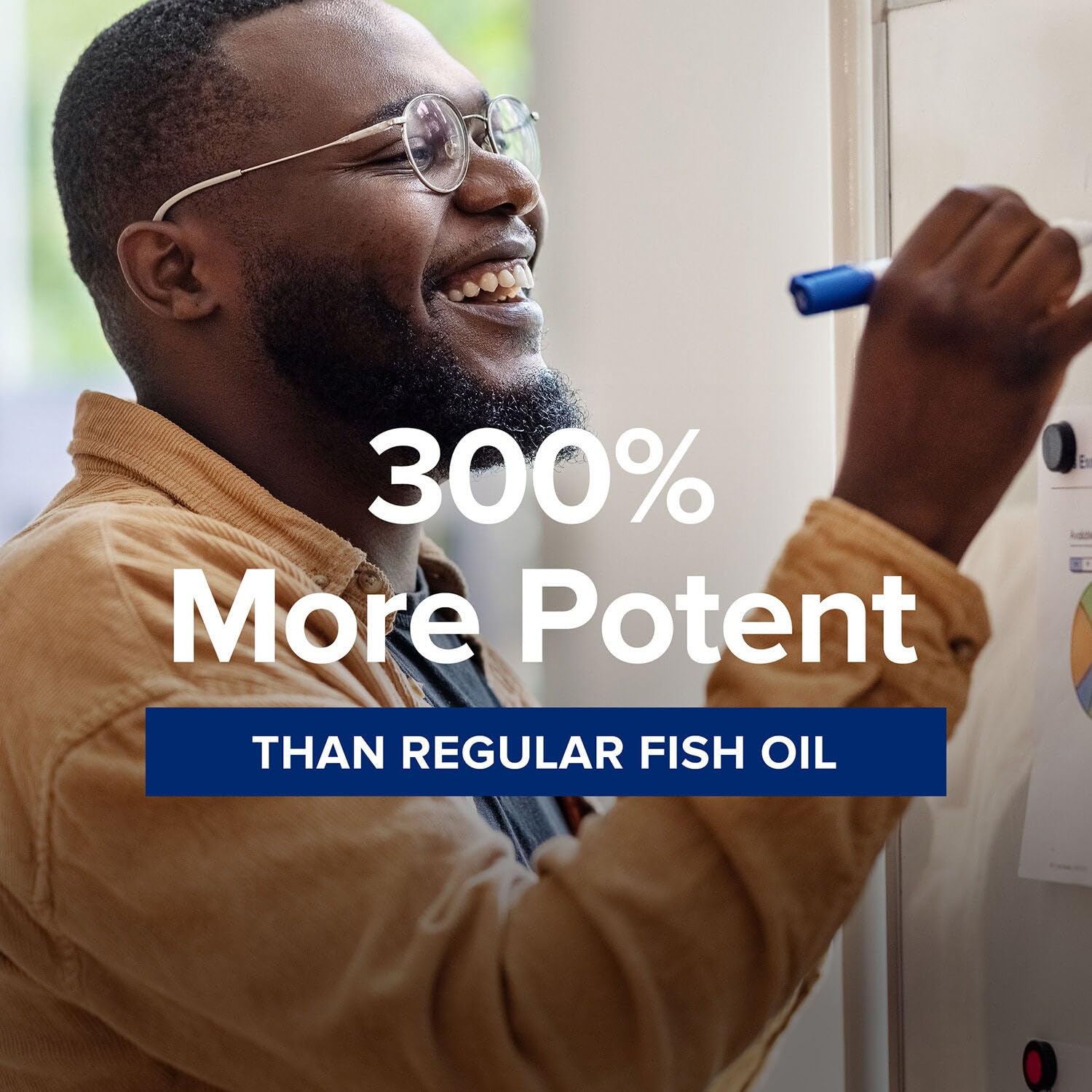 GNC Triple Strength Fish Oil EPA and DHA 1000mg label close-up.