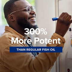 GNC Triple Strength Fish Oil EPA and DHA 1000mg label close-up.