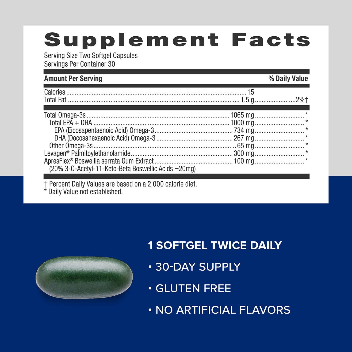 GNC Levagen ingredient close-up implying natural omega-3 support for everyday wellness.