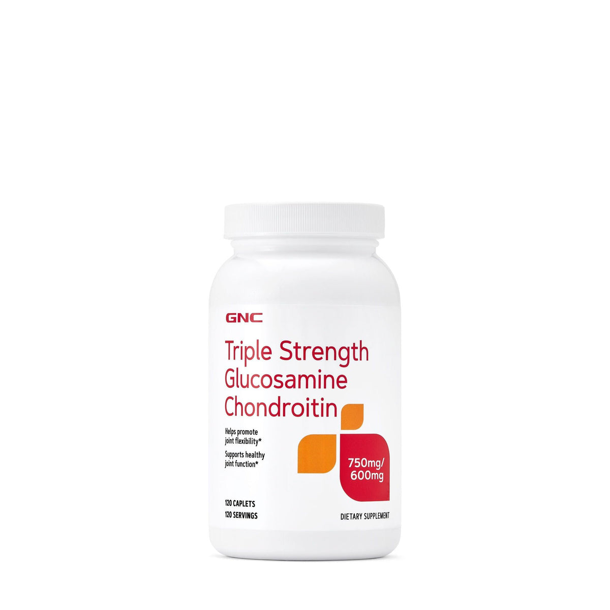 GNC Triple Strength glucosamine chondroitin bottle promoting joint support for daily activity.