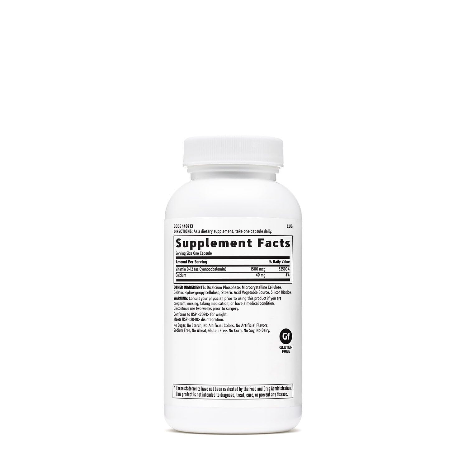 Close-up of GNC Vitamin B-12 1500mcg capsules for easy daily use
