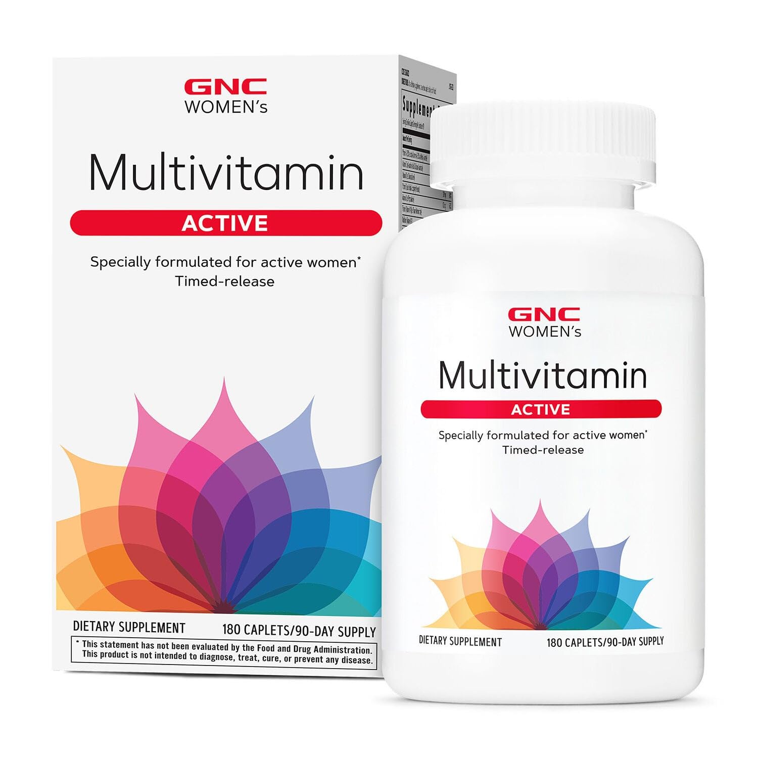 GNC Women’s Active Multivitamin bottle front showing daily nutrition and energy support.