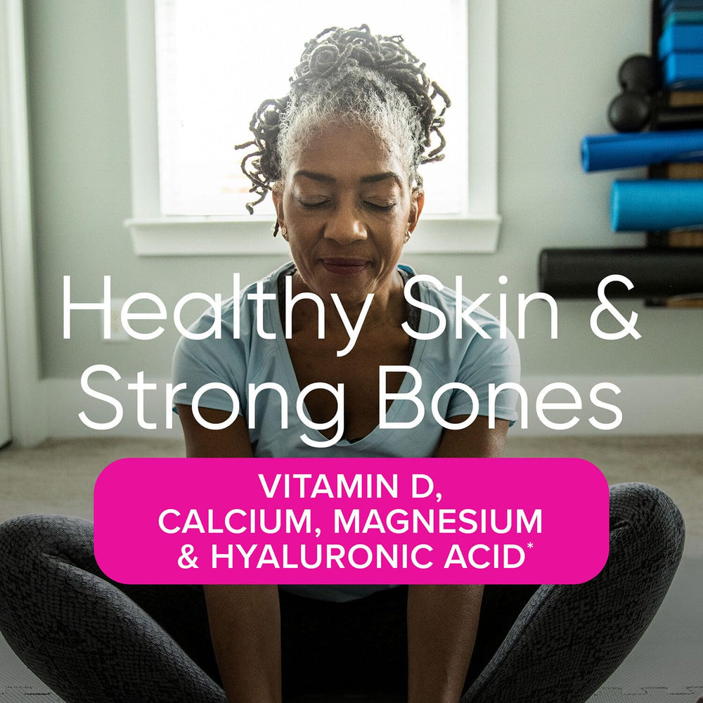 GNC Vitapak collagen visuals emphasize beauty-from-within benefits.
