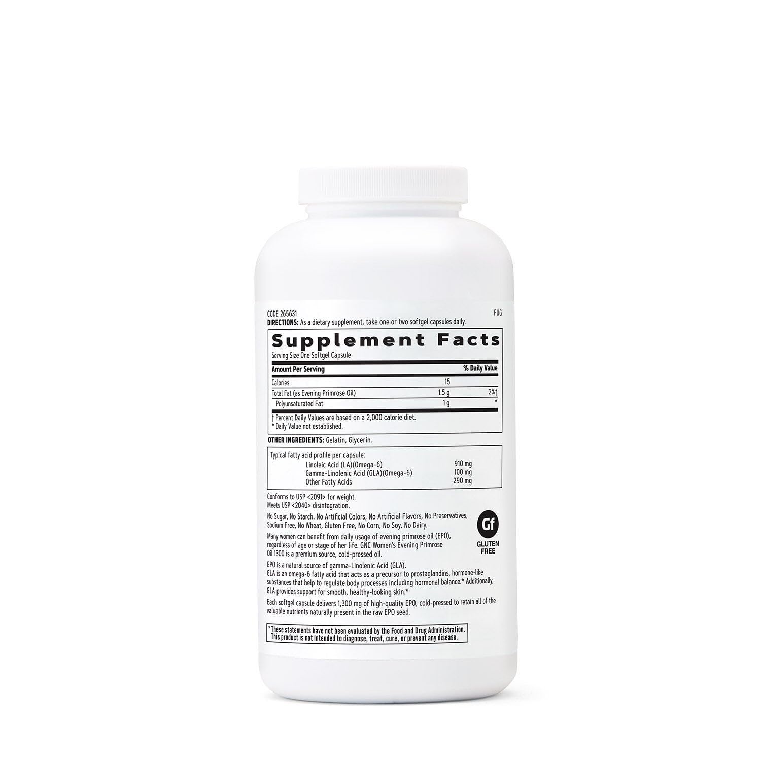 GNC EPO softgels close-up showing hormonal balance support