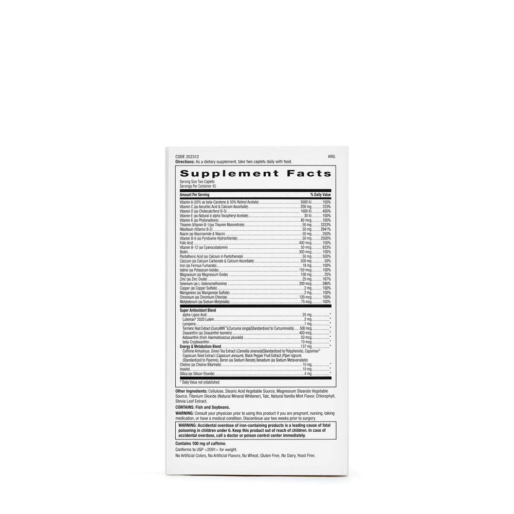 GNC Women's Ultra Mega Energy capsules close-up highlights easy-to-take multivitamin for daily vitality.