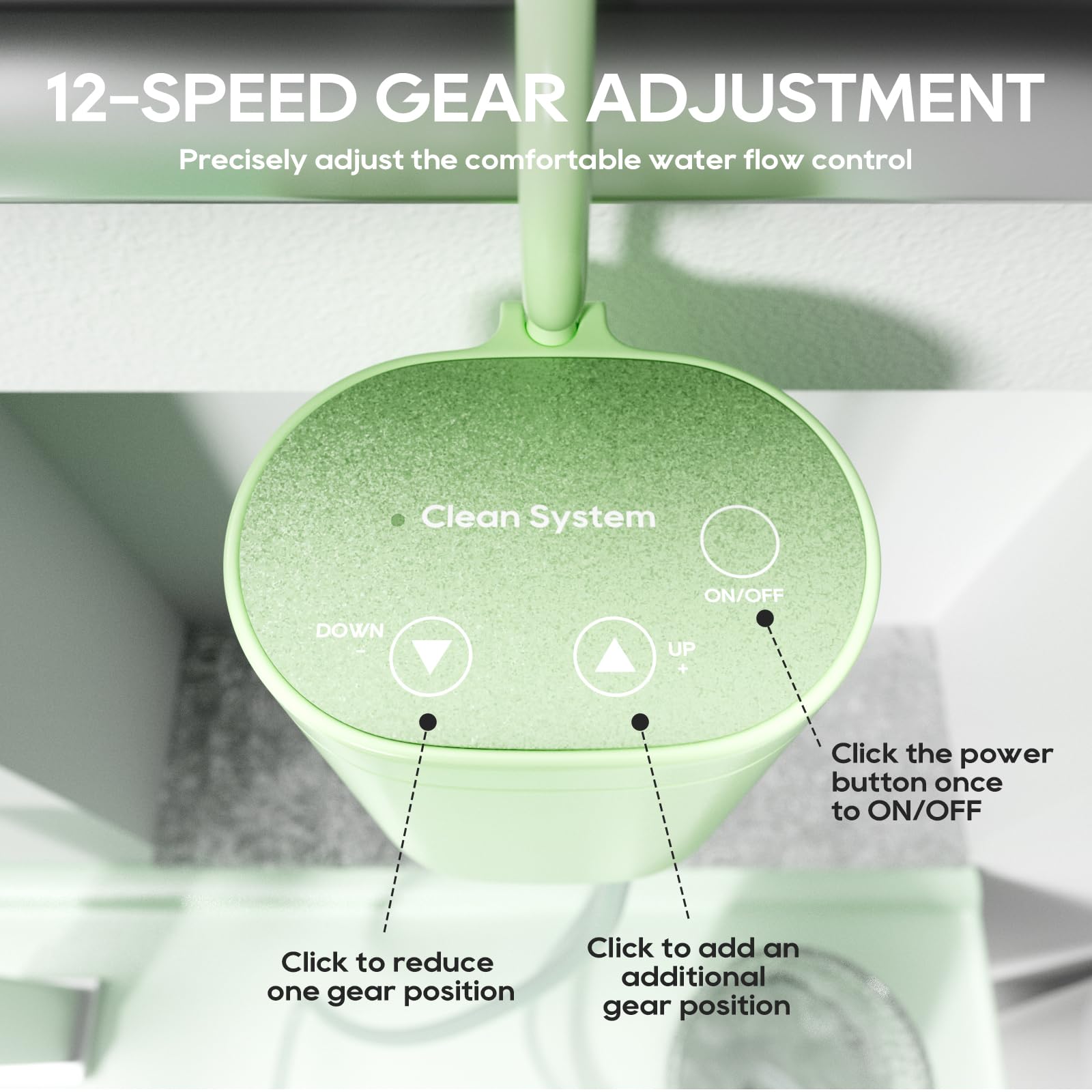 GNEGKLEAN enema kit showing 18 flow settings for precise control