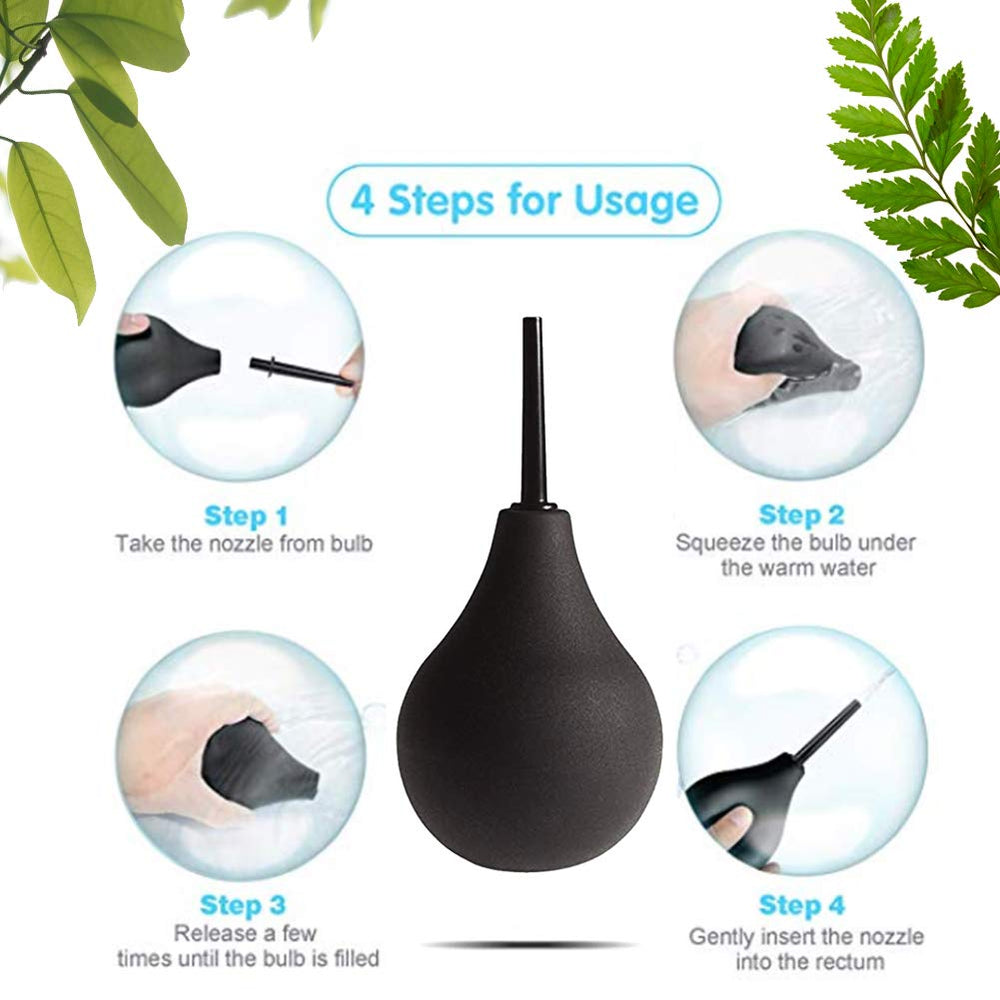 GNEGKLEAN black silicone bulb close-up emphasizing durable, soft material