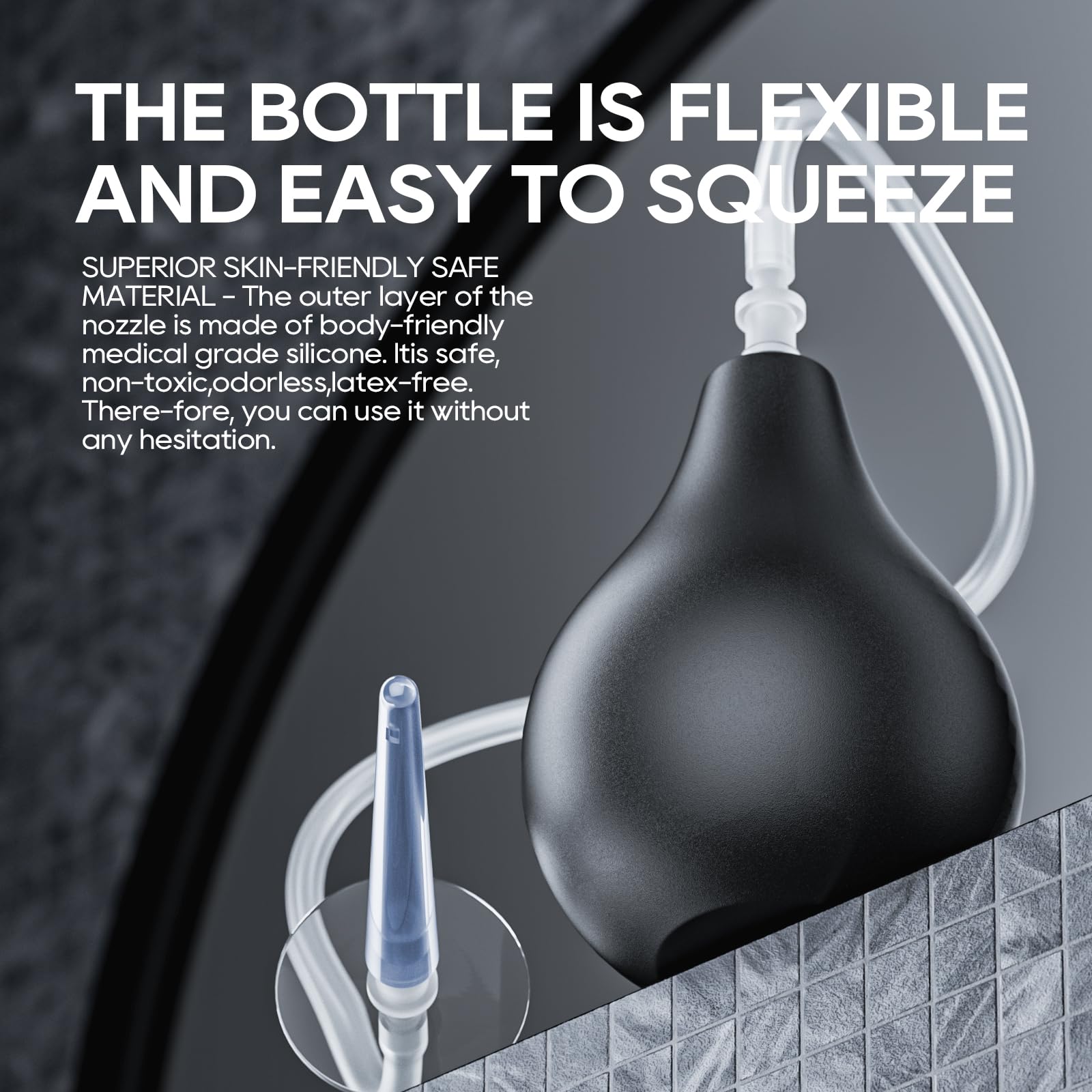 GNEGKLEAN hard plastic nozzle close-up for versatile cleaning options