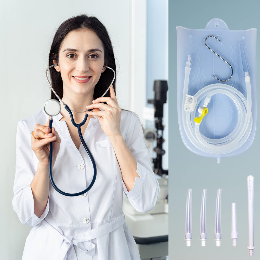 Metal hanger hook aids stable placement in the bathroom for hands-free operation