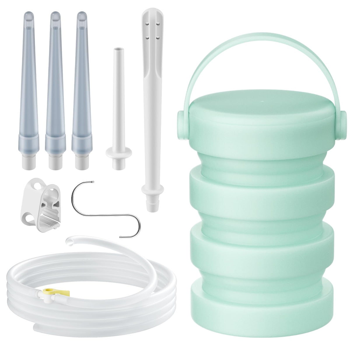 GNEGKLEAN silicone enema bucket with 1.2L capacity for at-home use.
