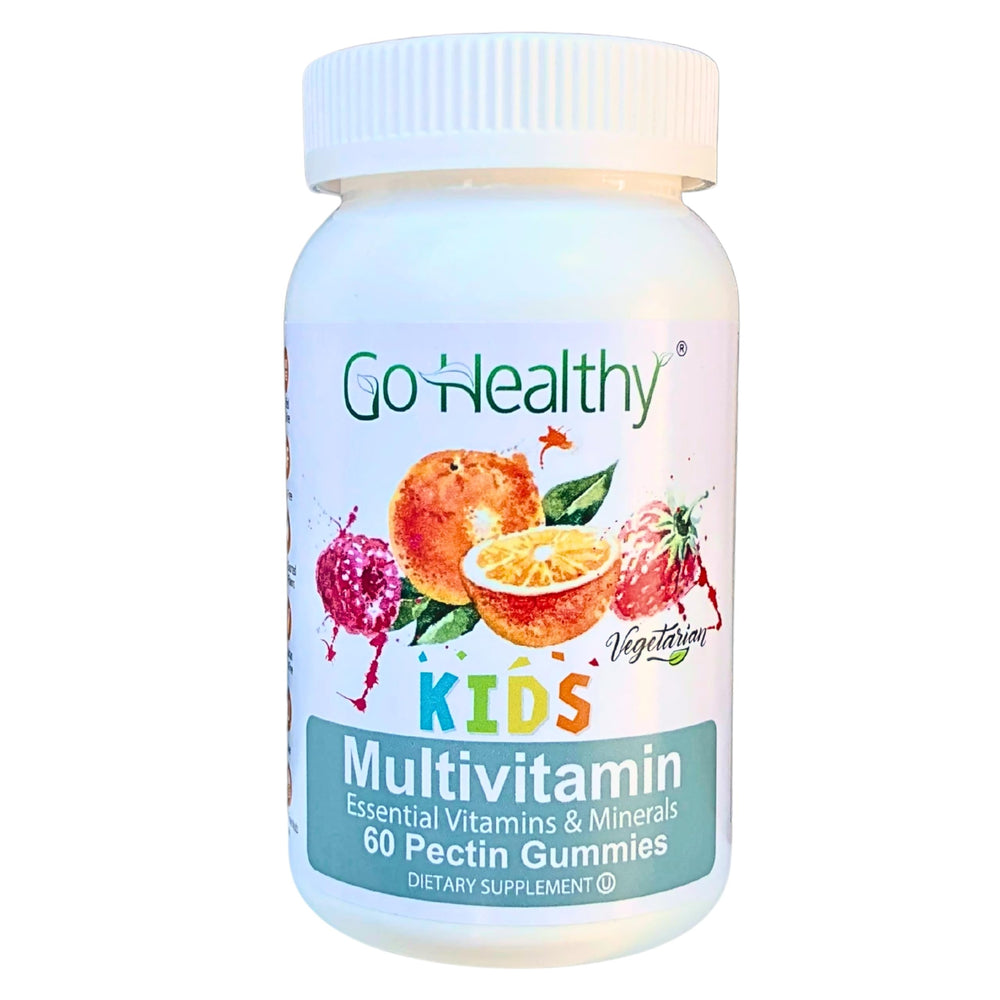 Go Healthy Natural Kids Multivitamin Gummies bottle front for daily use