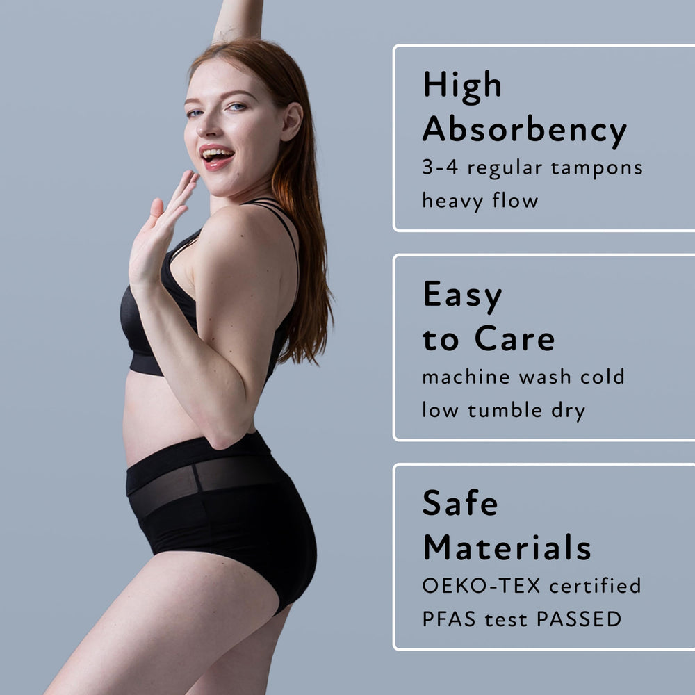 Goat Union overnight underwear waistband detail showing ergonomic fit for all-night comfort