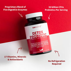 GOBIOTIX Detox Probiotic bottle back label shows ingredients and directions