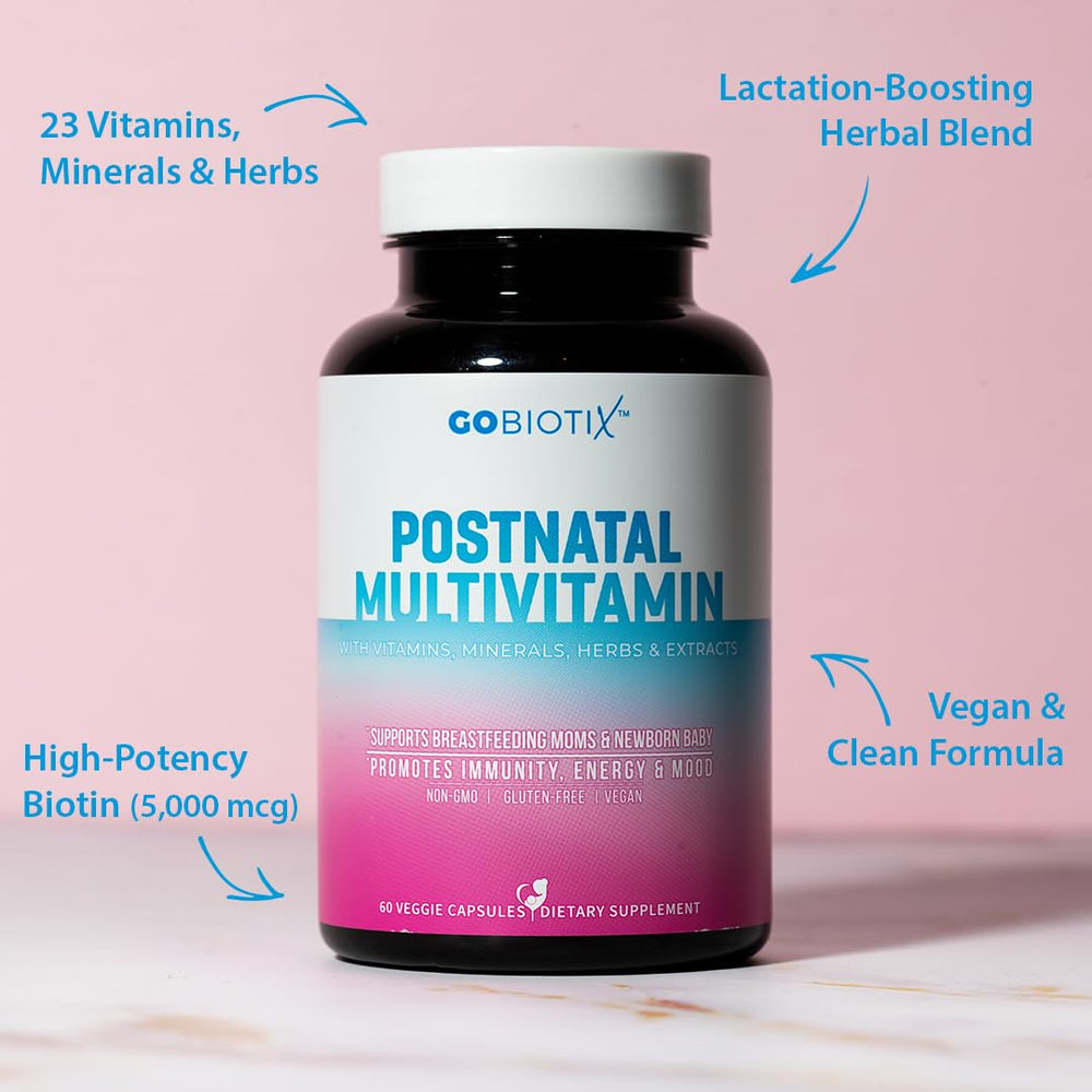 GOBIOTIX energy and mood-support herbal blend for new moms during postpartum.
