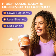 Gobiotix fiber powder added to smoothie for easy dietary integration.