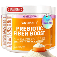 Gobiotix fiber powder tub close-up for daily gut balance.