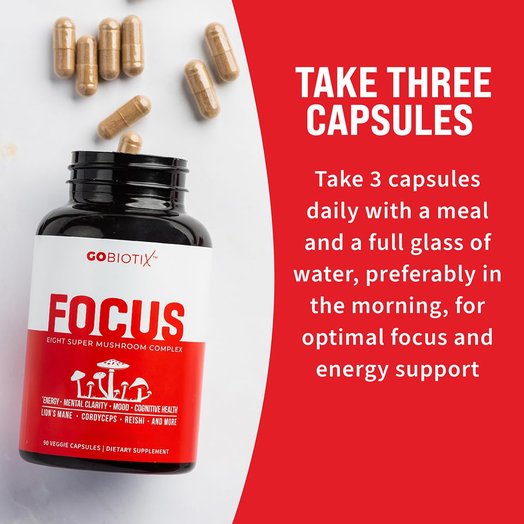 GOBIOTIX Focus vegan non-GMO gluten-free label communicates clean ingredients.