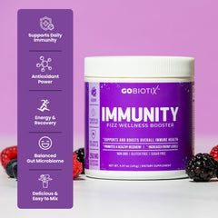GoBiotix Immunity Fizz being poured into a glass for a refreshing daily ritual.