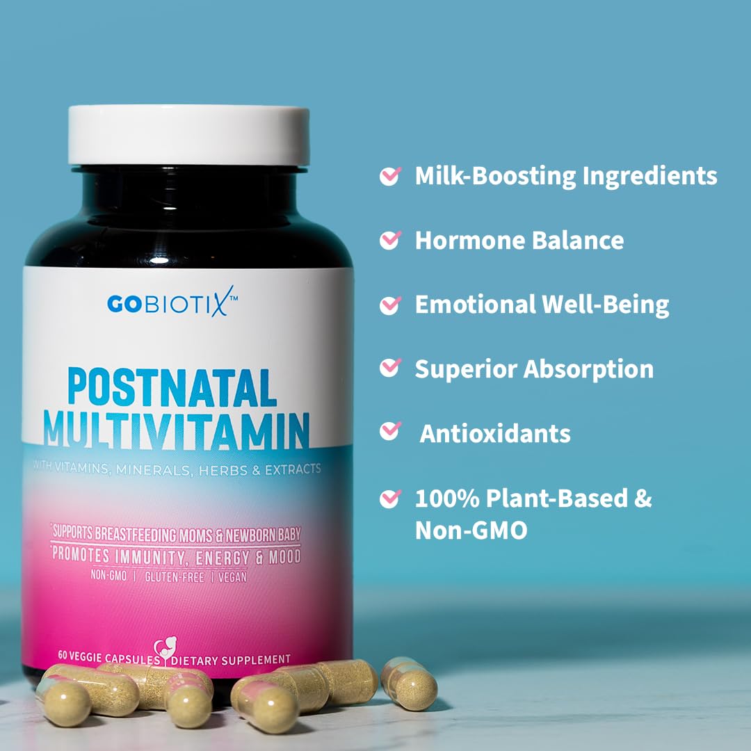 GOBIOTIX iron and zinc nutrients supplement for postpartum recovery and energy.