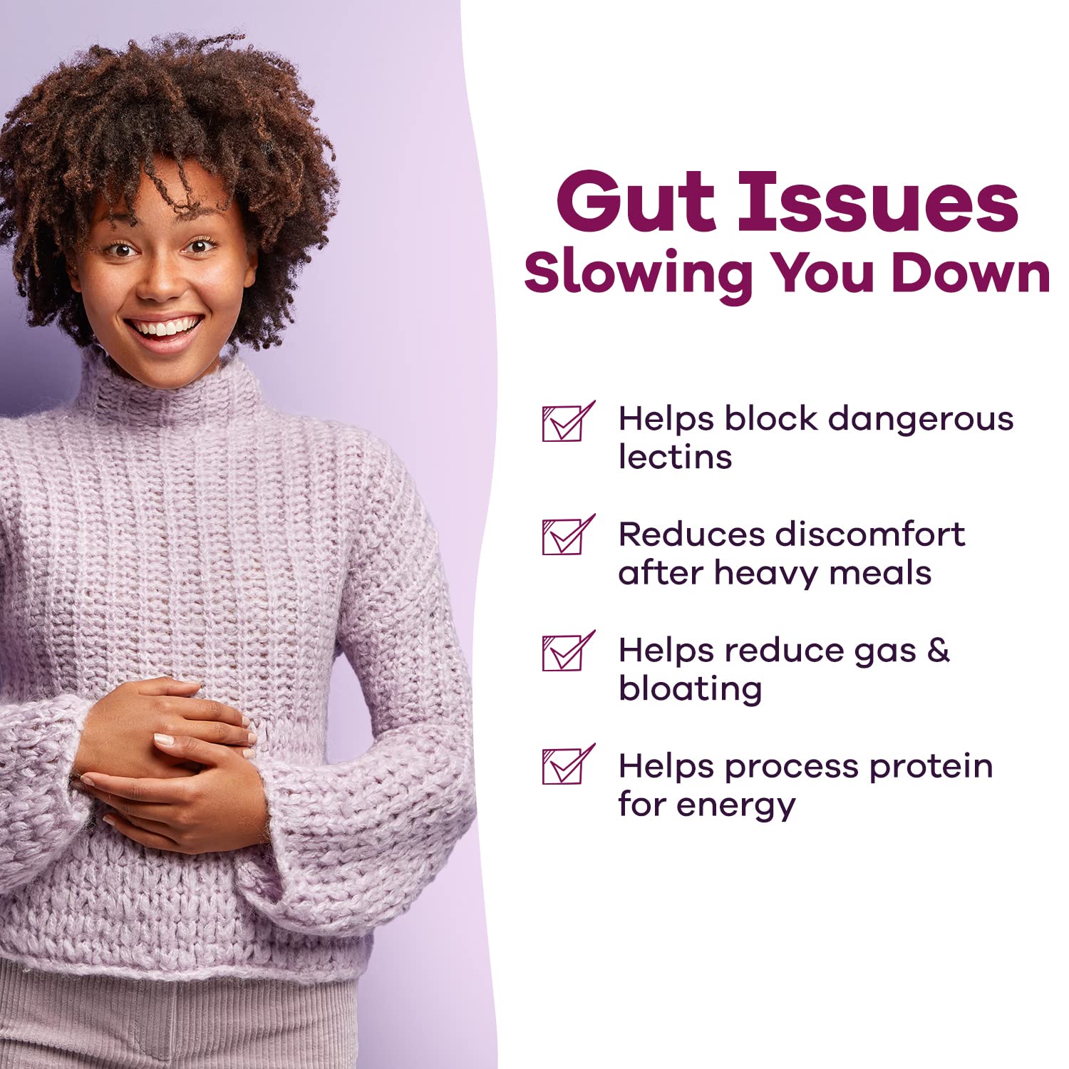 GOBIOTIX Lectin Defense ingredients panel showing MSM and digestive enzymes synergy.