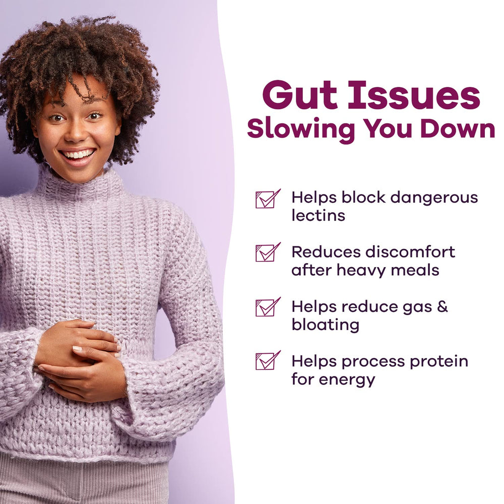 GOBIOTIX Lectin Defense ingredients panel showing MSM and digestive enzymes synergy.