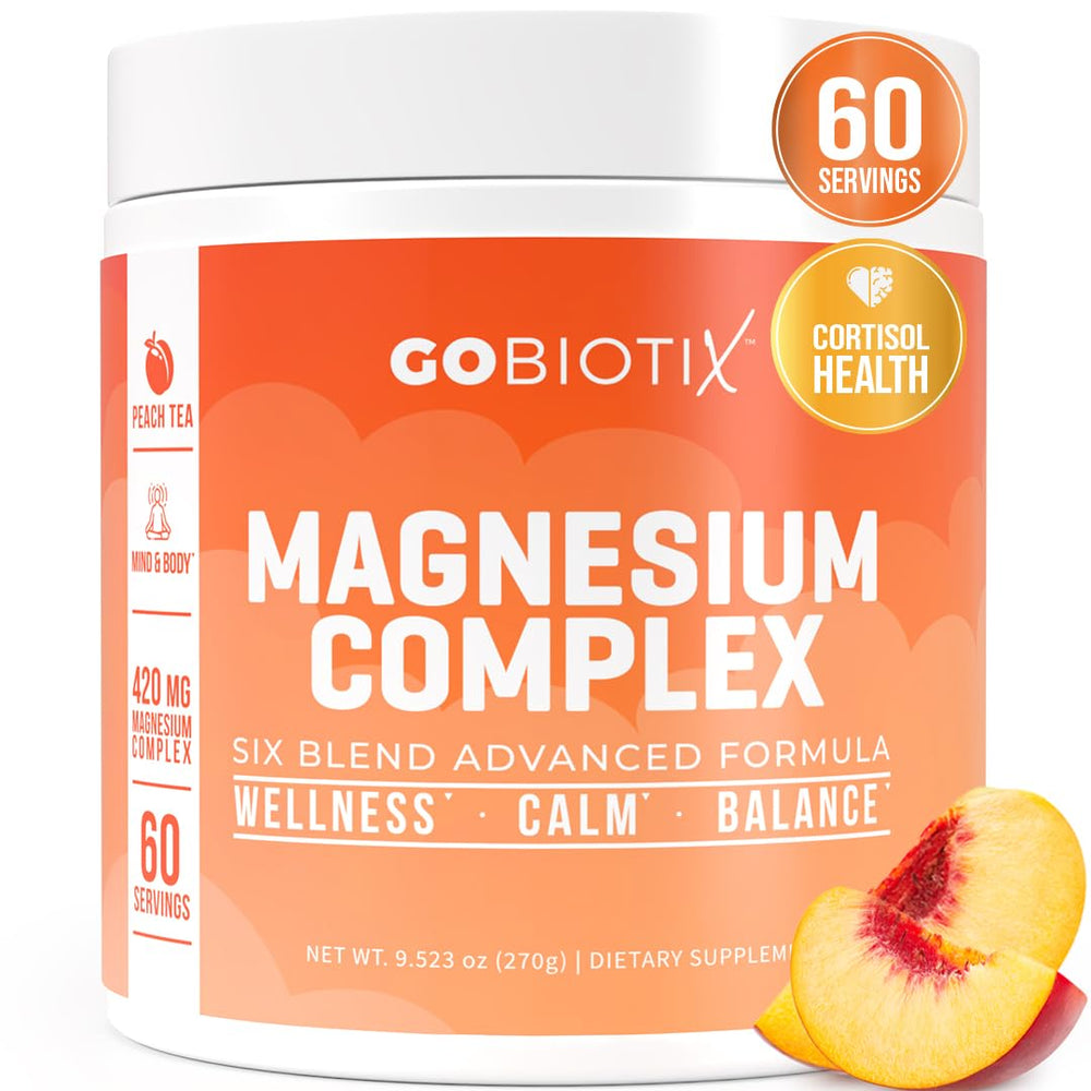 GoBiotix Magnesium Glycinate Powder bottle for easy daily calm.