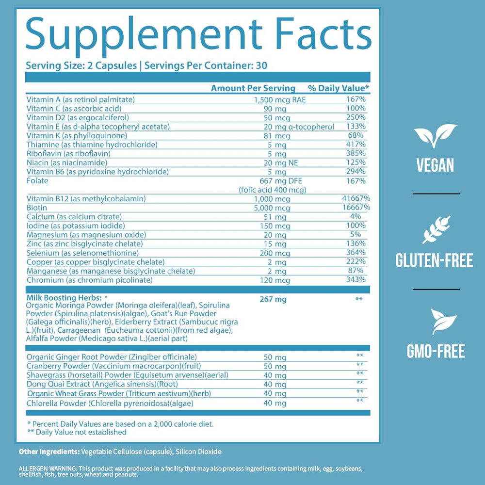 GOBIOTIX vegan non-GMO formulation suitable for dairy-free diets.