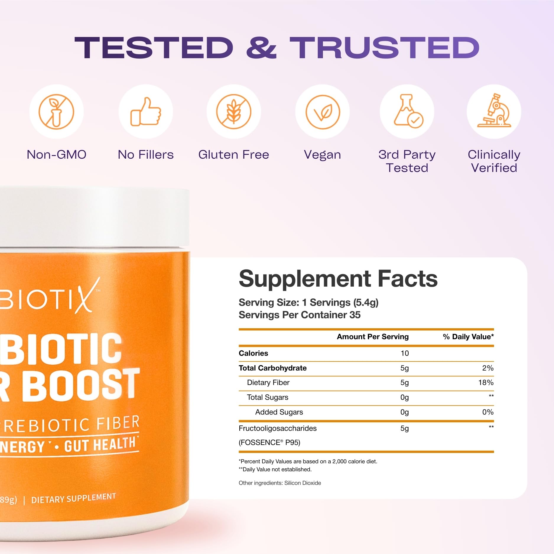 GoBiotix vegan and paleo-friendly fiber for plant-based diets.