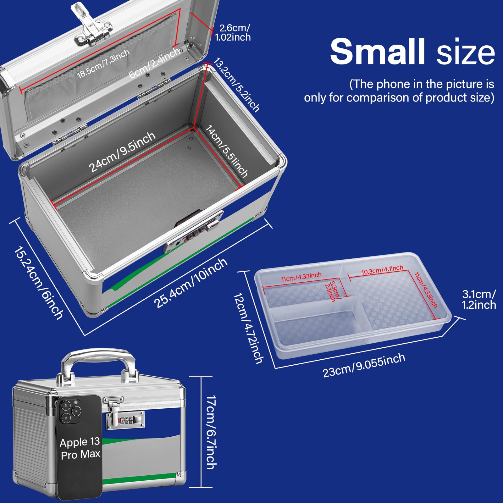 GODLONSEN medicine box code side view showing compact home organization