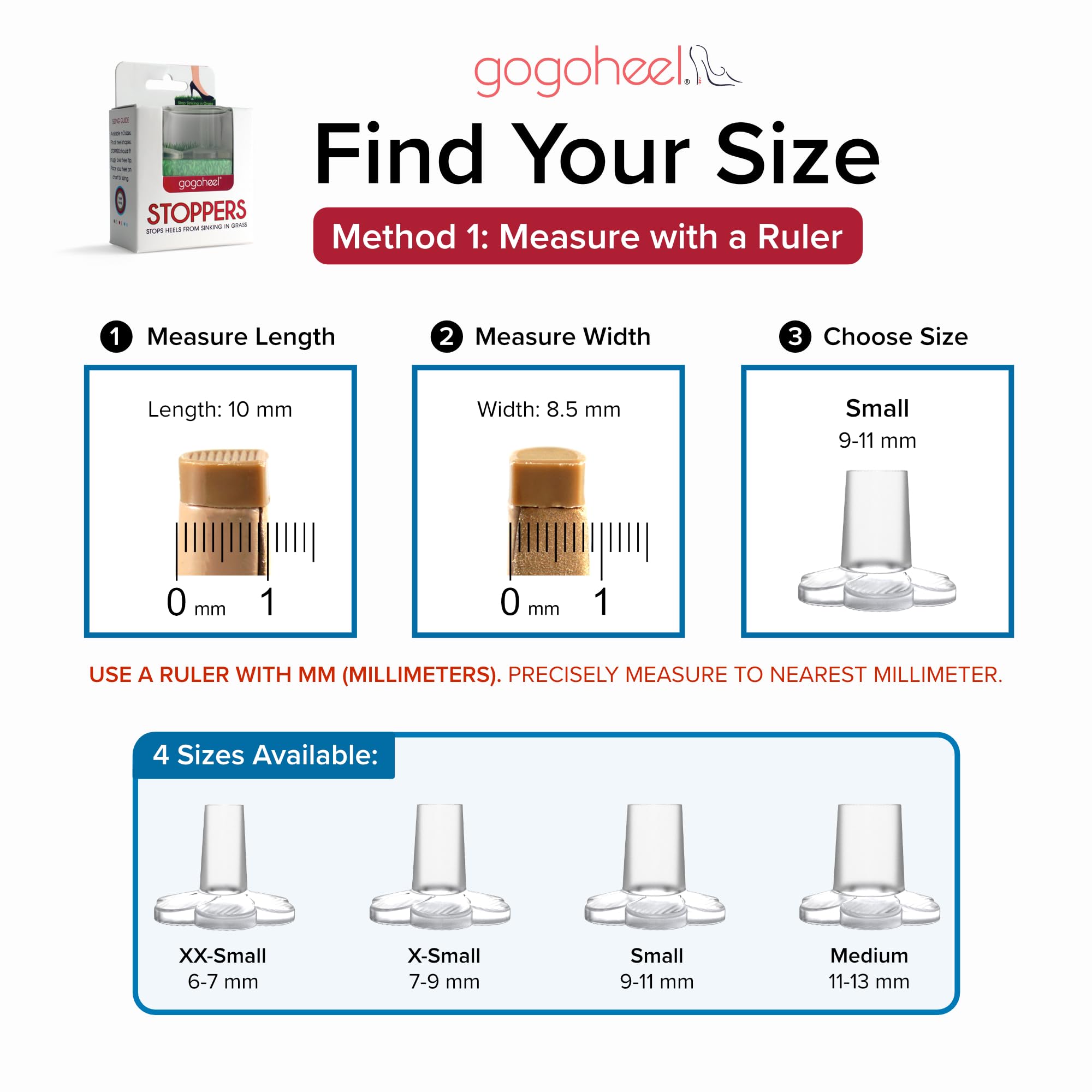 USA-made GoGoHeel Stoppers demonstrate trusted quality.