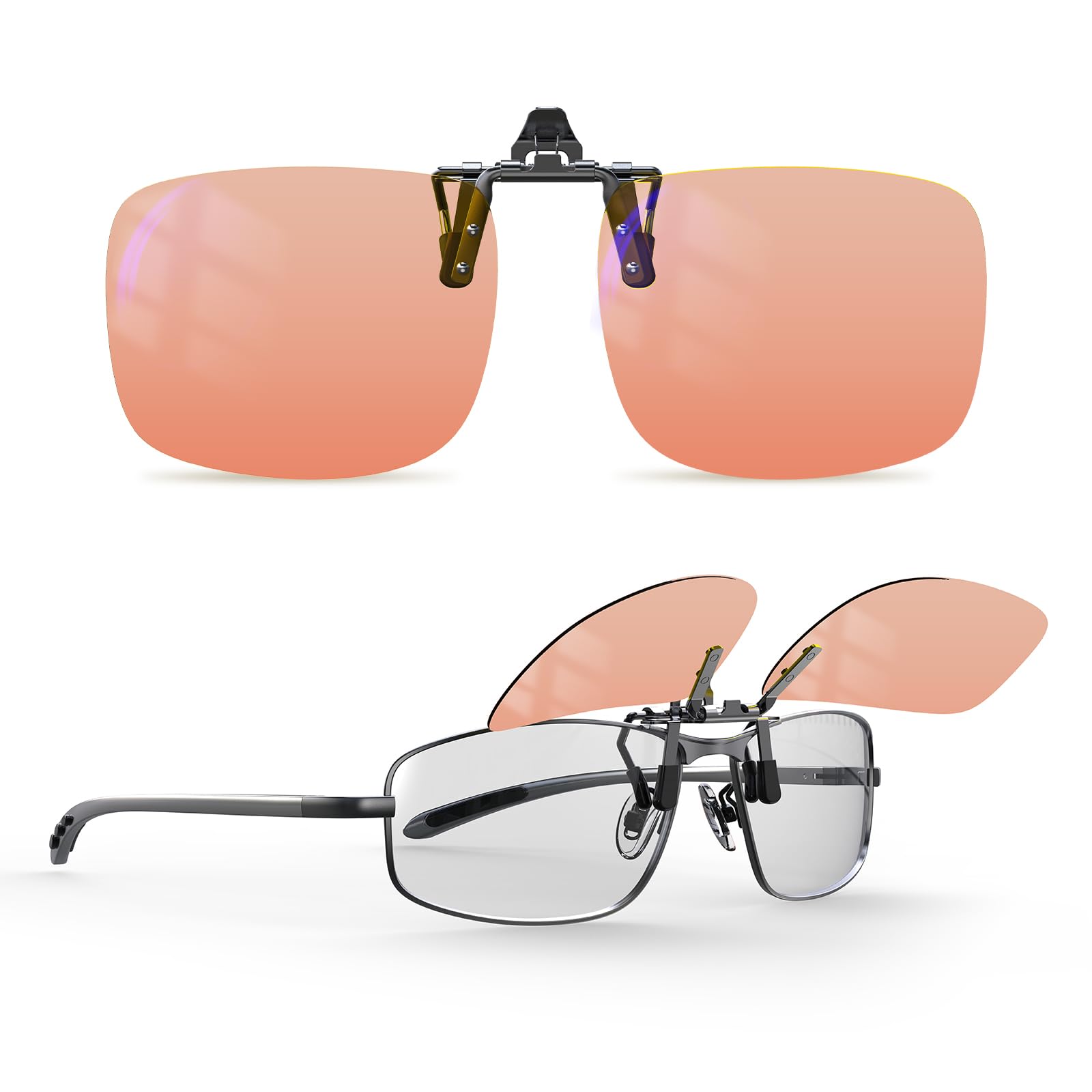 Goiteia FL-Rose clip-on glasses filter 480-520 nm for migraine-friendly light exposure