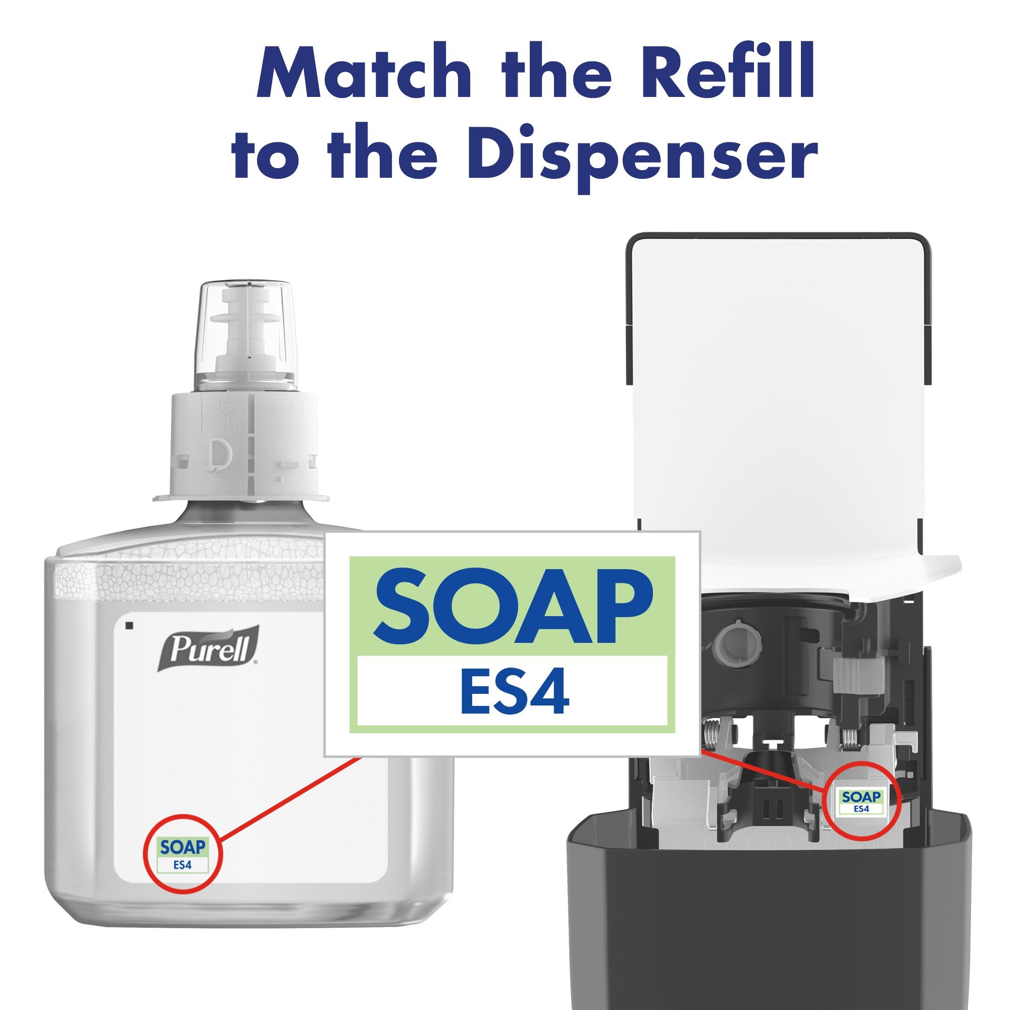 GOJO-manufactured Purell branding on packaging communicates trusted quality.