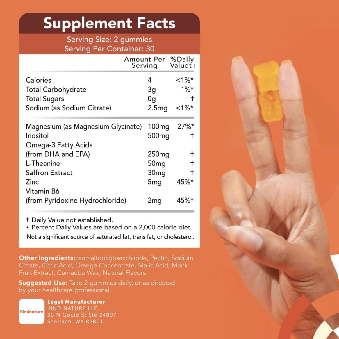 GOJOY NATURALS label confirms vegan, gluten-free, and non-GMO attributes.