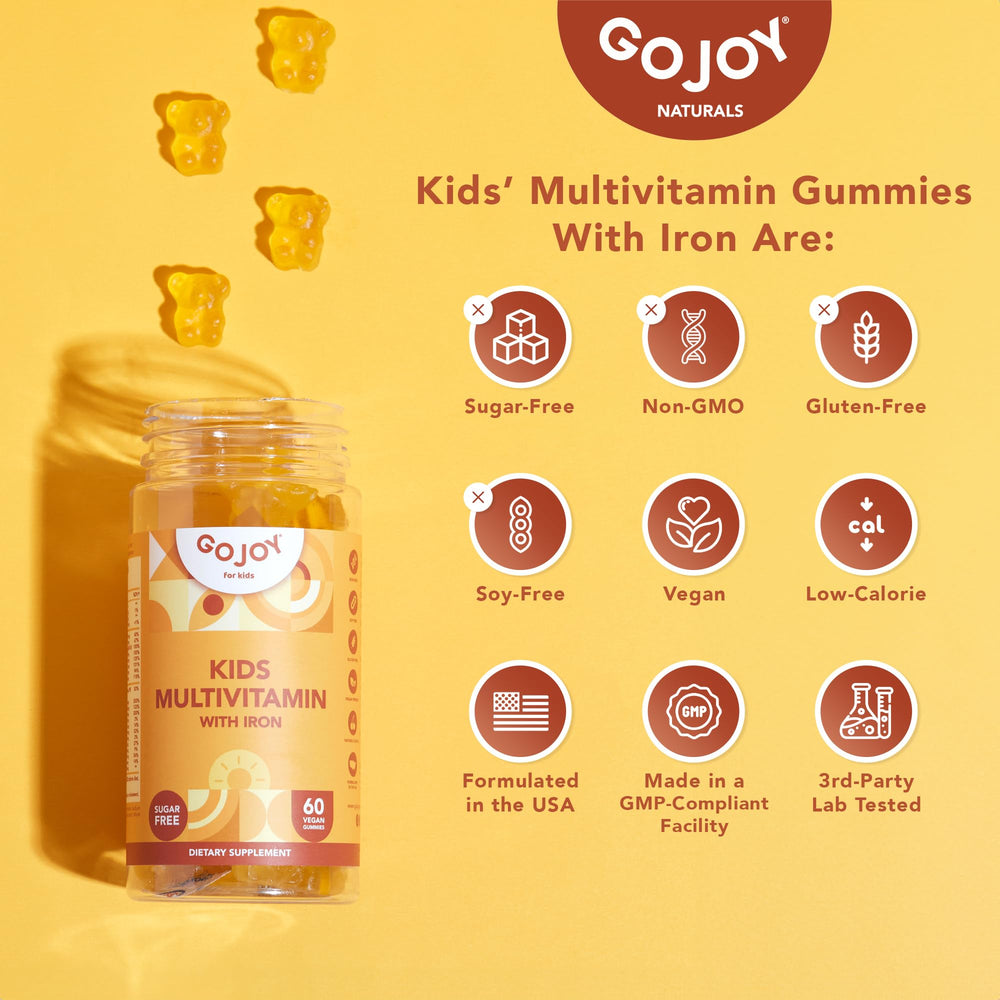 GOJOY NATURALS nutrition facts panel for transparent ingredient details