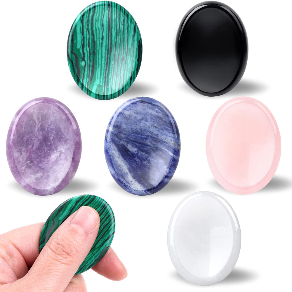 GolbalJew amethyst worry stone for calming anxiety during stress moments