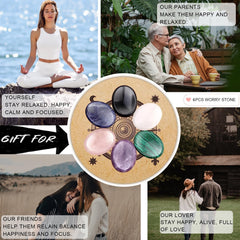 GolbalJew rose quartz worry stone promotes self-compassion and emotional balance