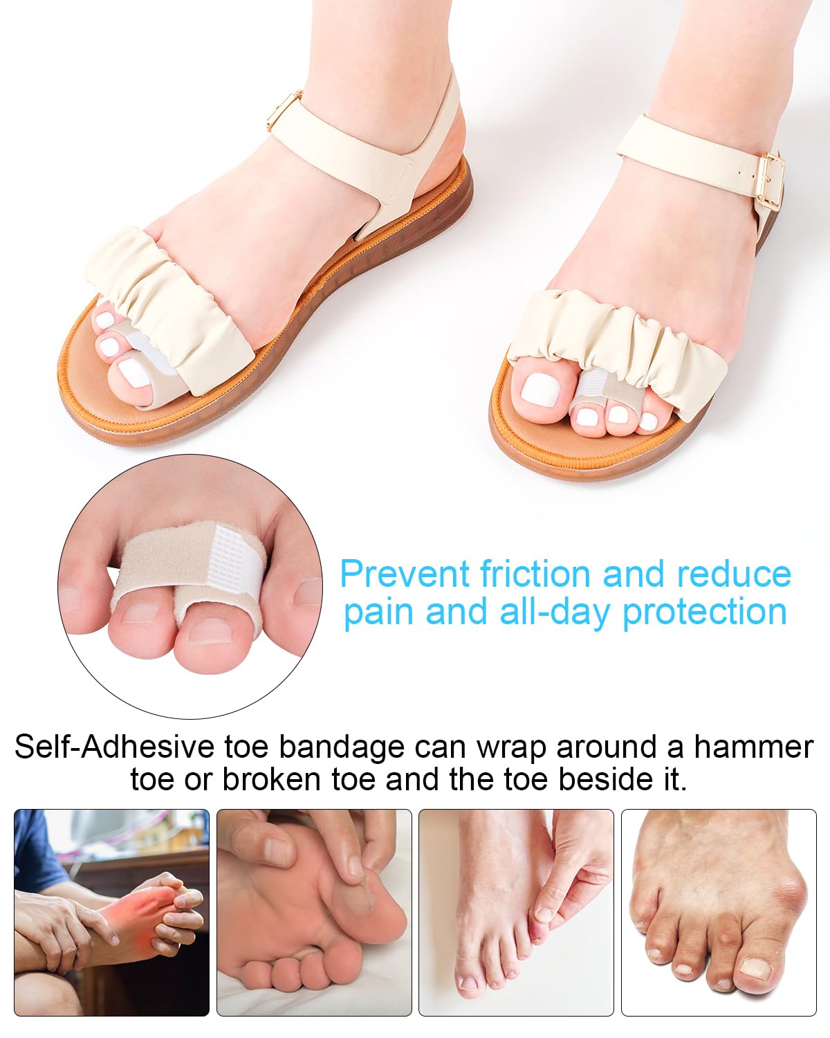 Golbylicc Reusable Fabric Wraps worn inside a shoe for discreet support.