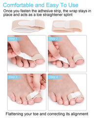 Golbylicc Toe Splint closeup emphasizes cushioning with latex foam layer.