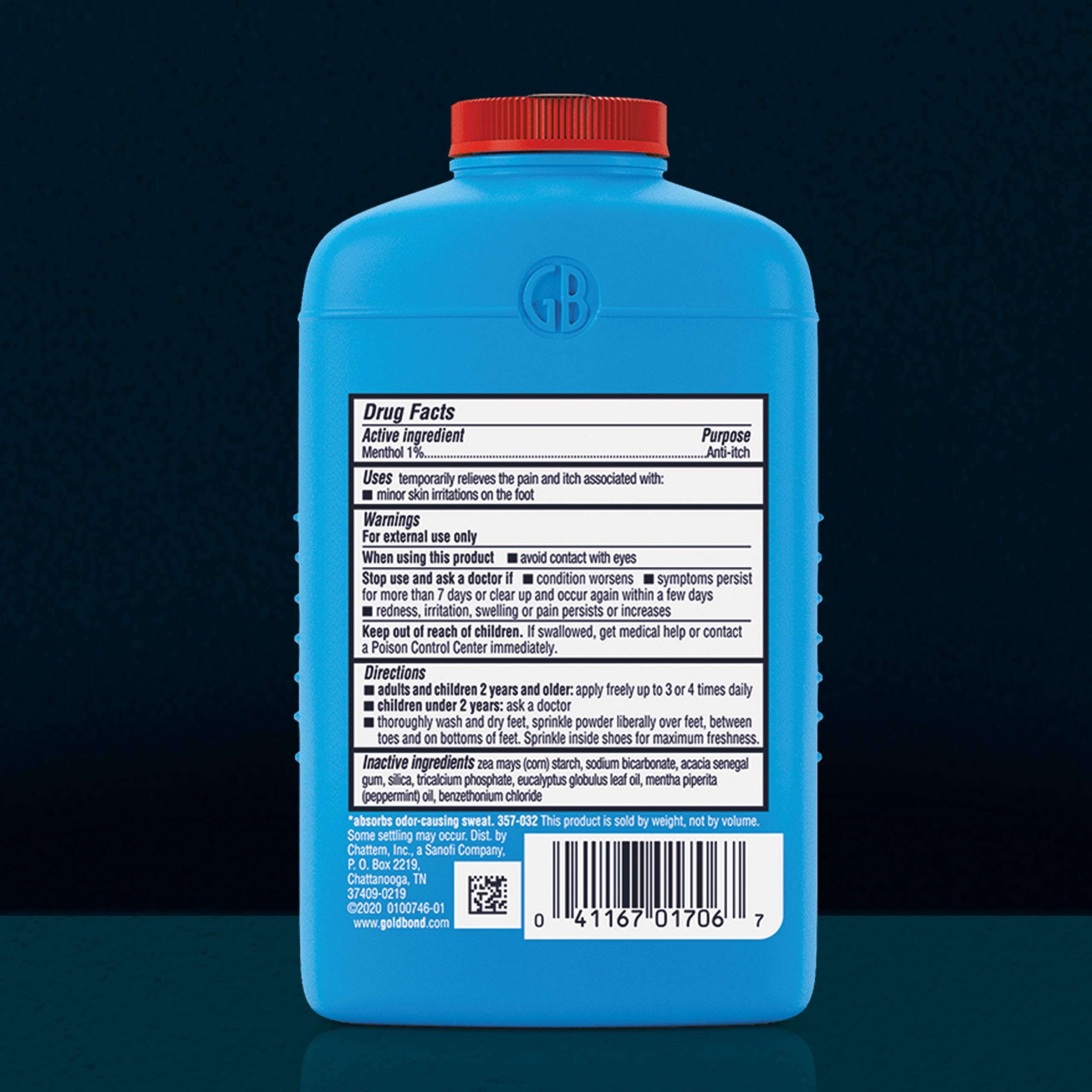 Gold Bond Foot Powder ready for use before shoes in daily routine.