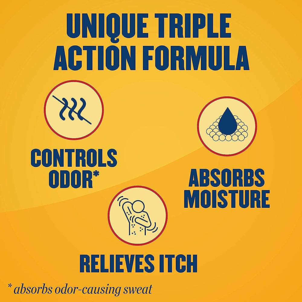 Gold Bond powder on skin during application promotes dryness and comfort.