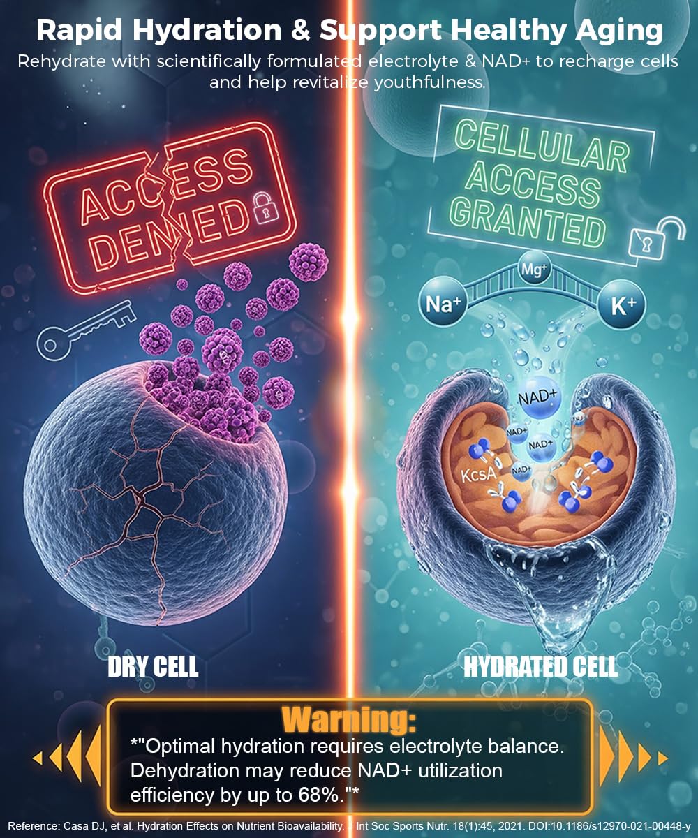 Golden Nourish nadplus supplement visual hints at cellular energy potential during workouts